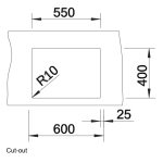Blanco 521579 Claron 550-U 廚房昇盤